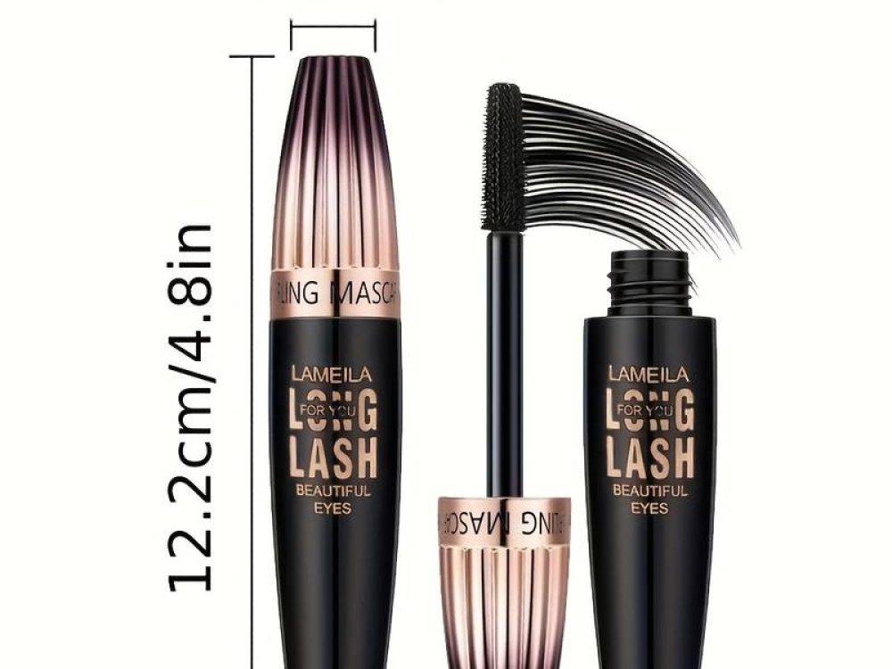 8D Silk Fiber Mascara, volume and slim lengthening mascara, lasts all day