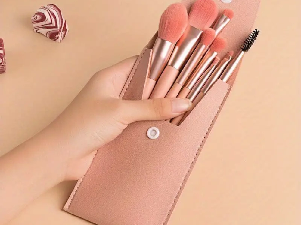 8pcs Makeup Brush Set With Portable Case