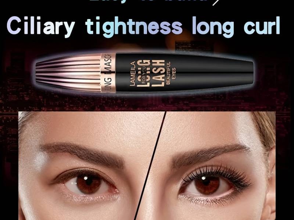 8D Silk Fiber Mascara, volume and slim lengthening mascara, lasts all day